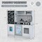 Costway Kid's Pretend Play Kitchen Toddler Kitchen Playset with Blackboard Pink/White/Light Pink/Beige